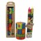 Hand Painted Pillar Candle Home Decor Accent Gift Unscented 4x2 Inches